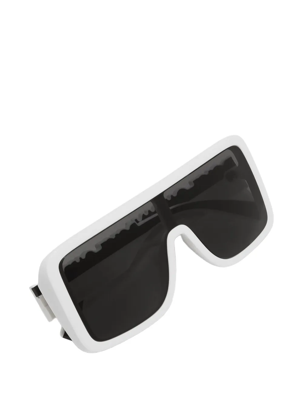 Dolce & Gabbana Eyewear Zonnebril met rechthoekig montuur en logo Wit