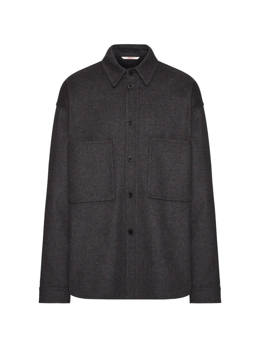 Valentino Garavani felted patch pocket shirt jacket - Grigio