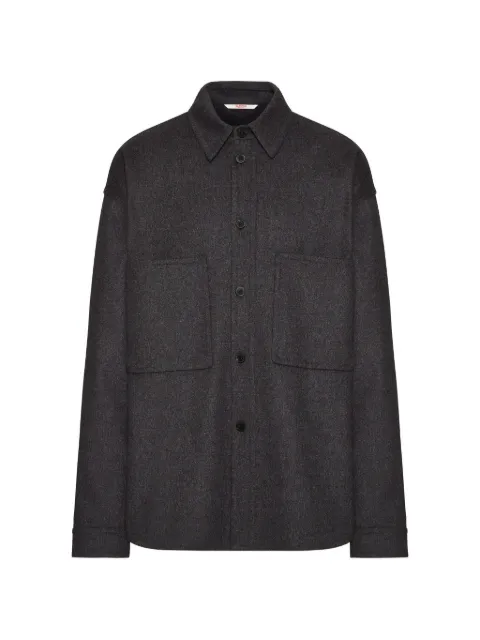 Valentino Garavani felted patch pocket shirt jacket
