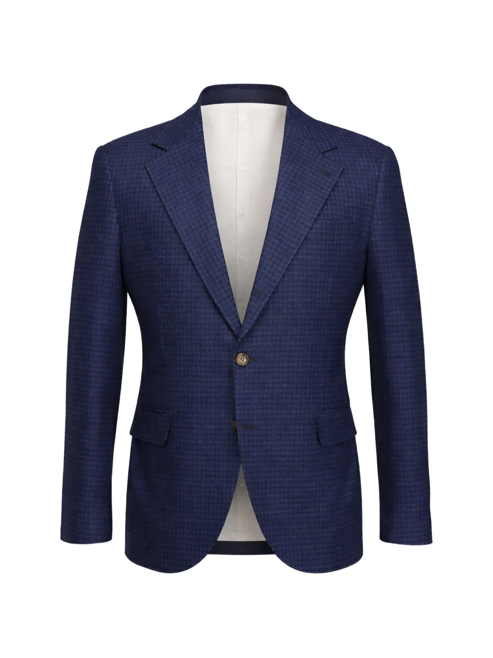 Brunello Cucinelli houndstooth single-breasted blazer – Blue