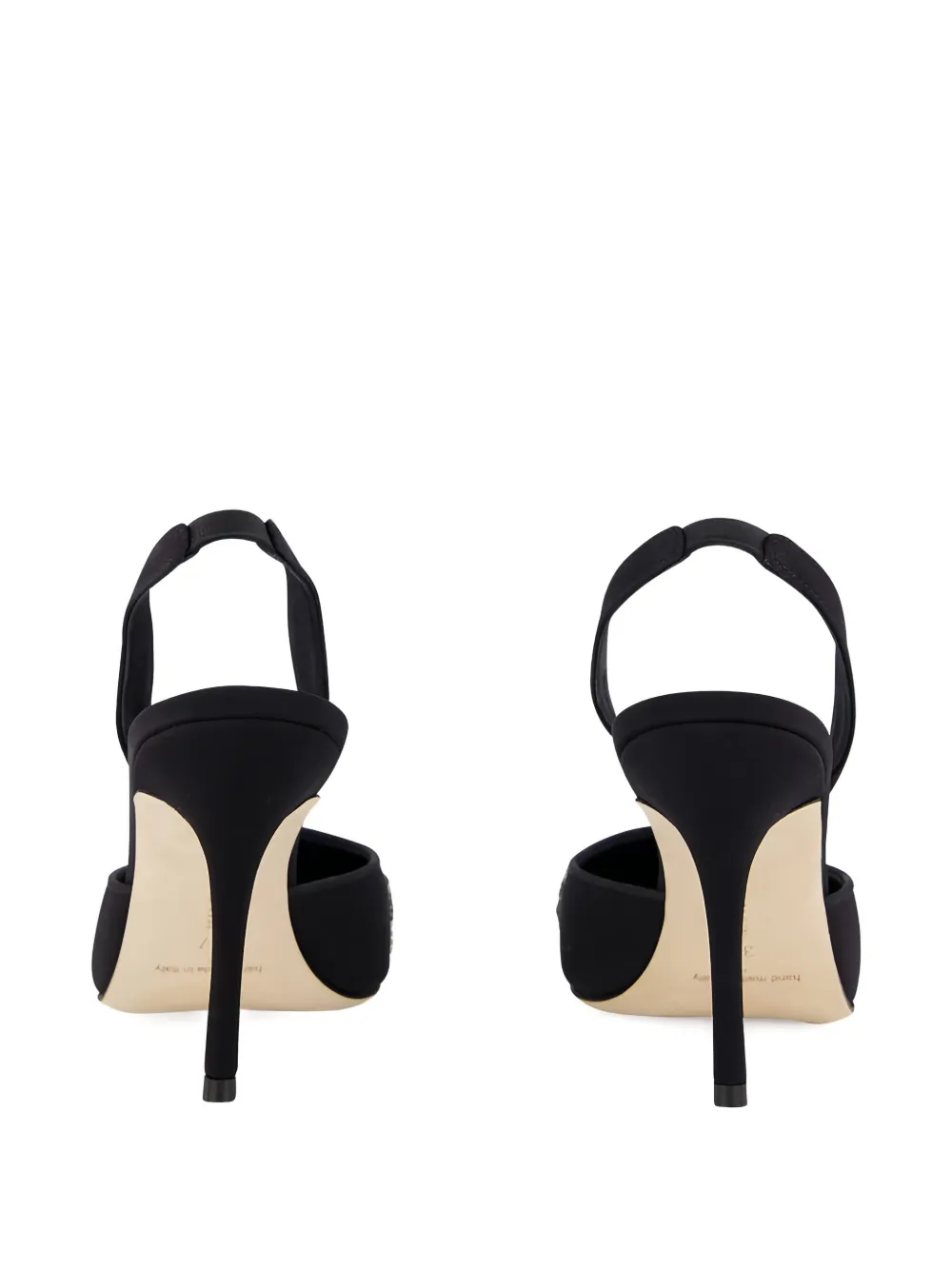 Manolo Blahnik crystal-embellished stiletto pumps Zwart