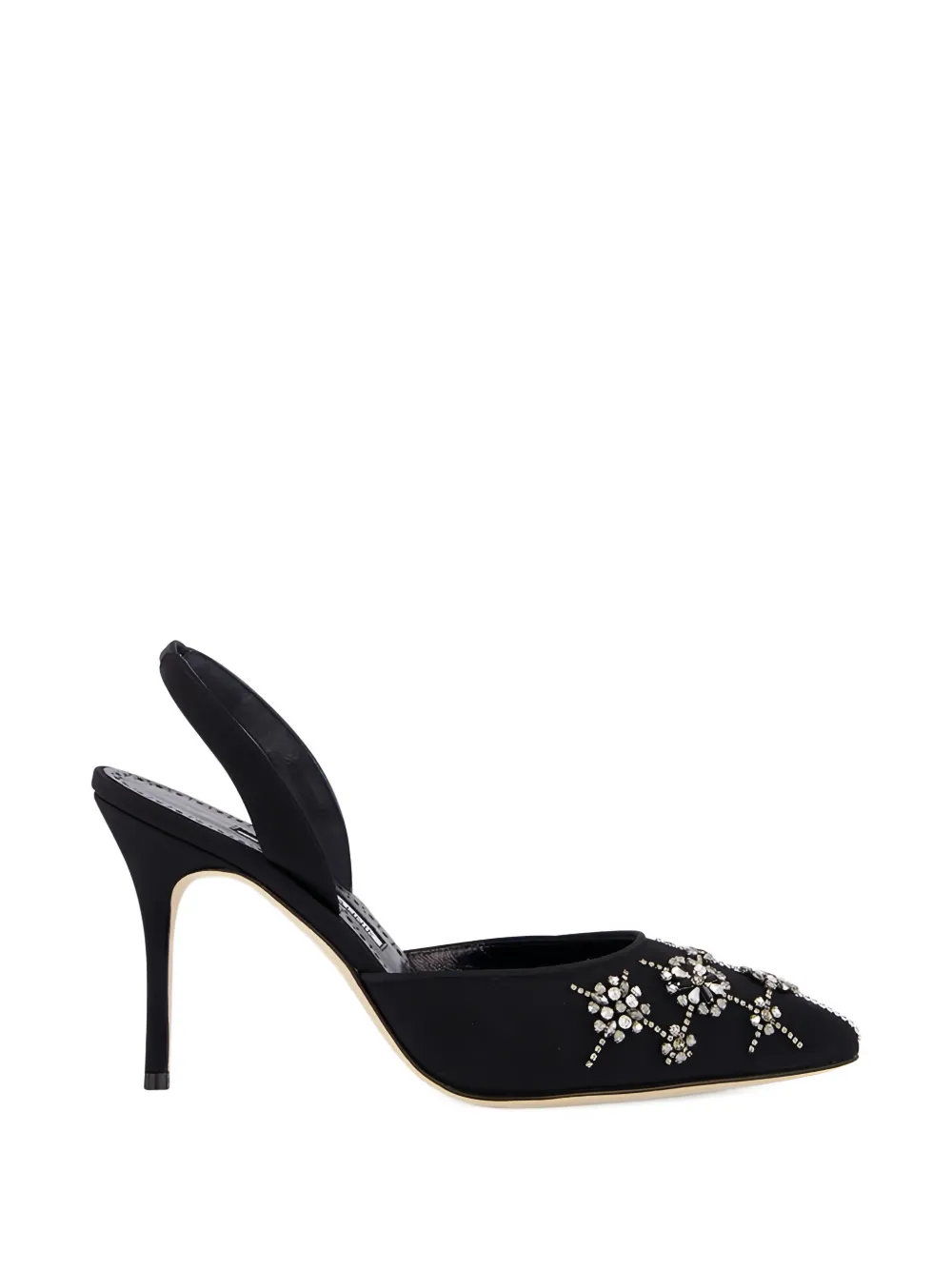 Manolo Blahnik crystal-embellished stiletto pumps Zwart