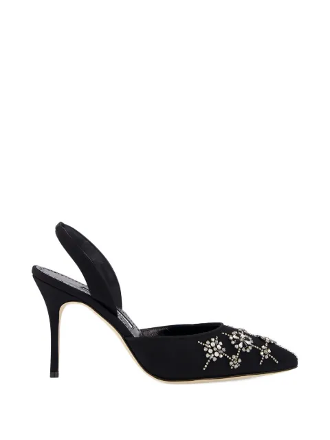 Manolo Blahnik crystal-embellished stiletto pumps