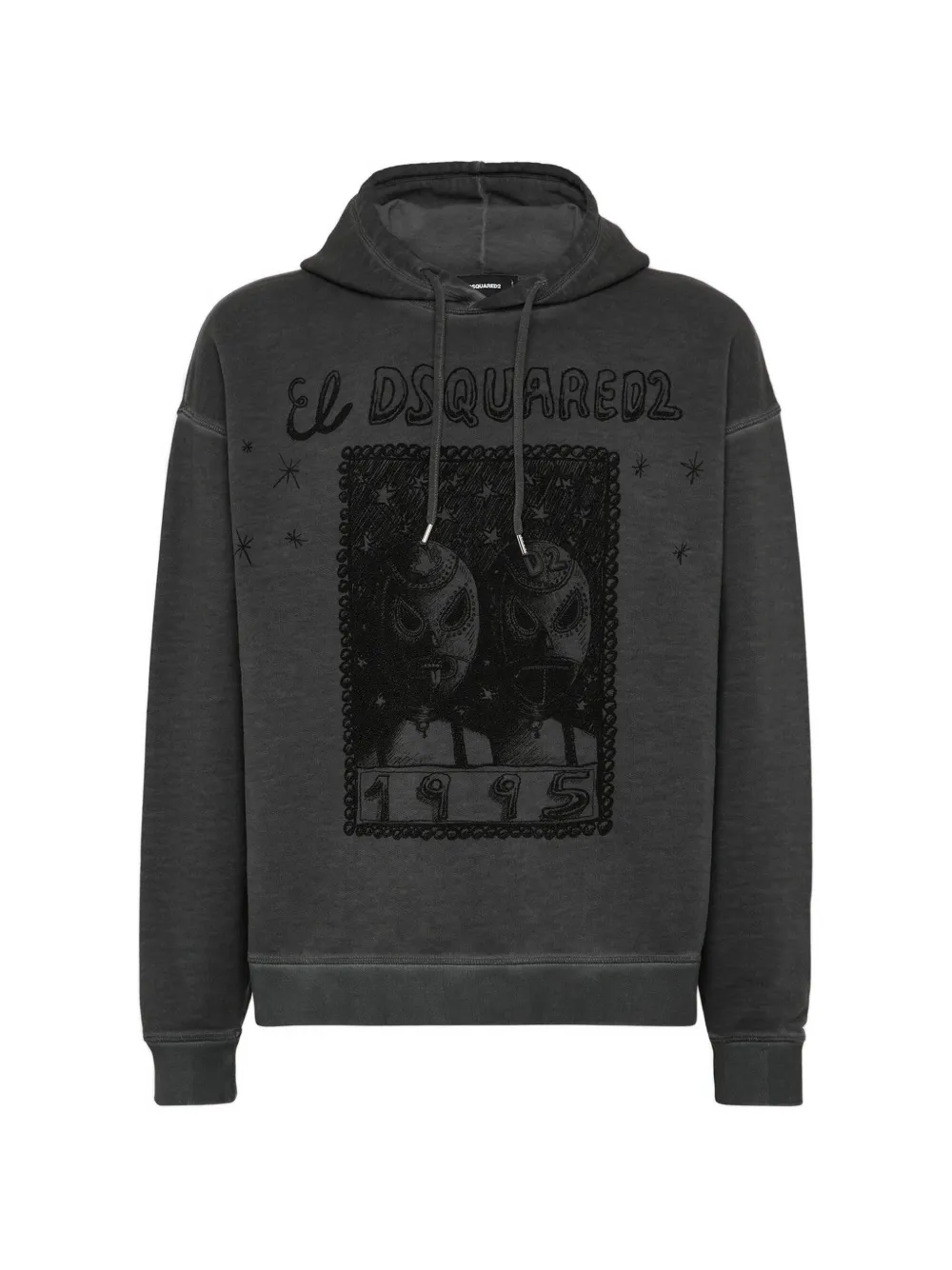 DSQUARED2 graphic-print hoodie - Grigio