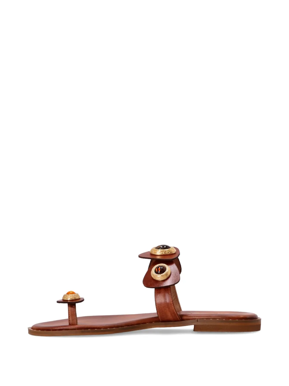  Kotris Sandals Alkyone Flower-appliqué Sandals - Brown 
