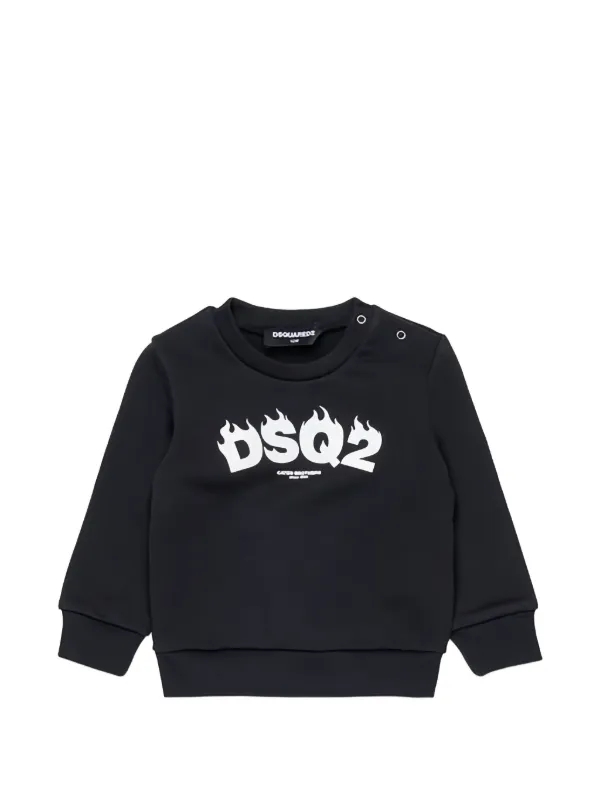 DSQUARED2 KIDS クルーネック スウェットシャツ | ブラック | FARFETCH JP