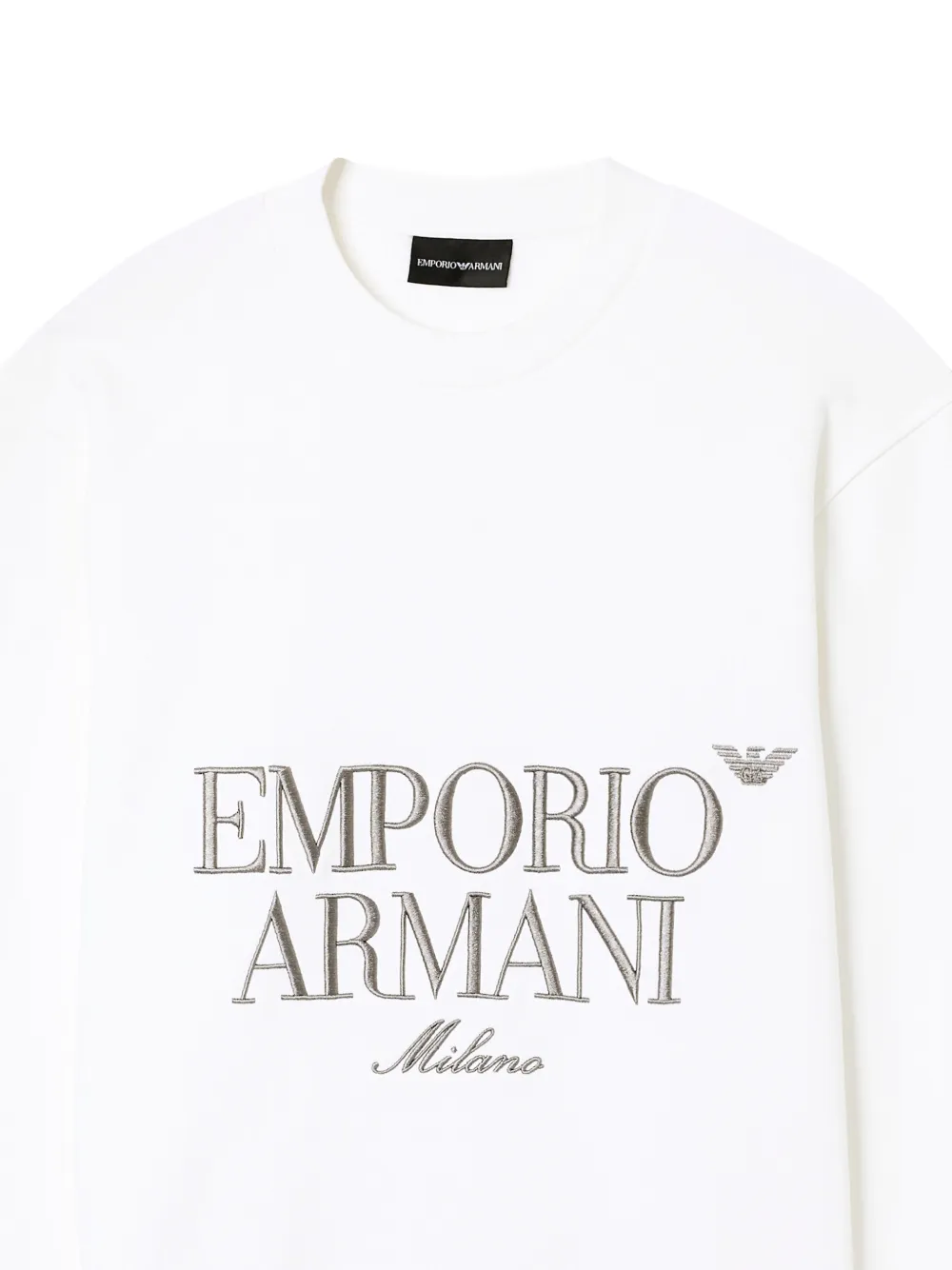Emporio Armani Sweater met logo Wit