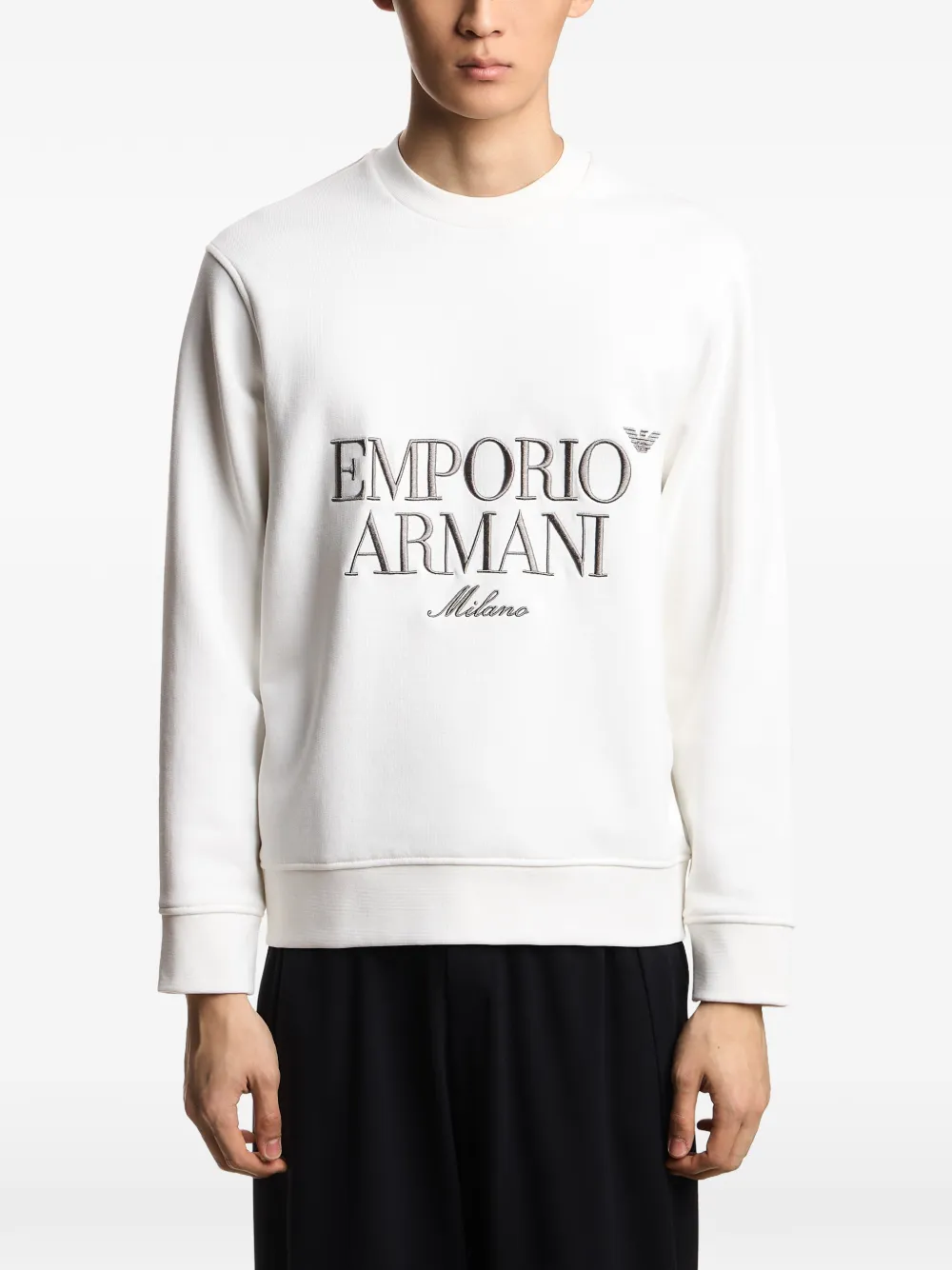 Emporio Armani Sweater met logo Wit
