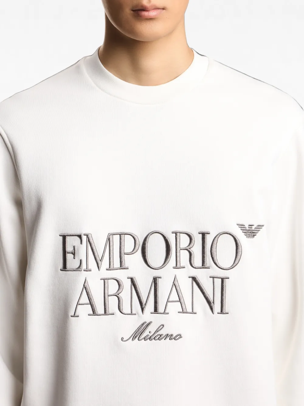 Emporio Armani Sweater met logo Wit