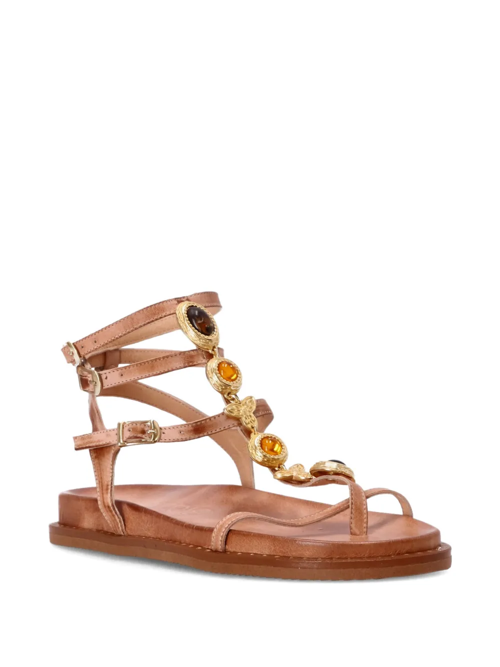  Kotris Sandals Embellished Strap Sandals - Brown 