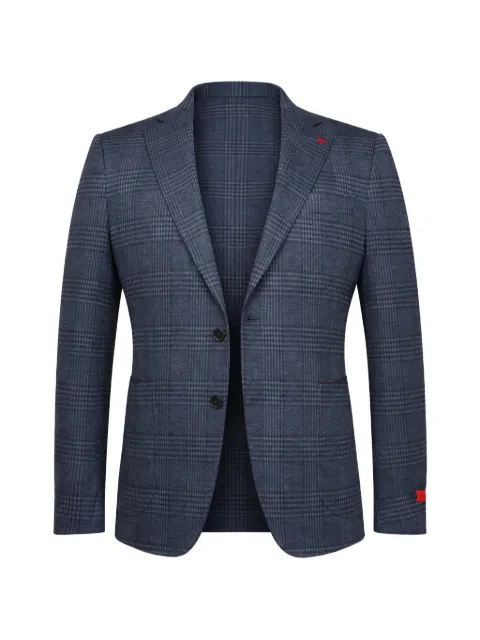 Isaia plaid houndstooth blazer