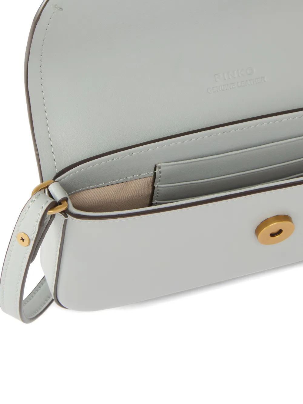PINKO Medium saddle platte schoudertas Grijs