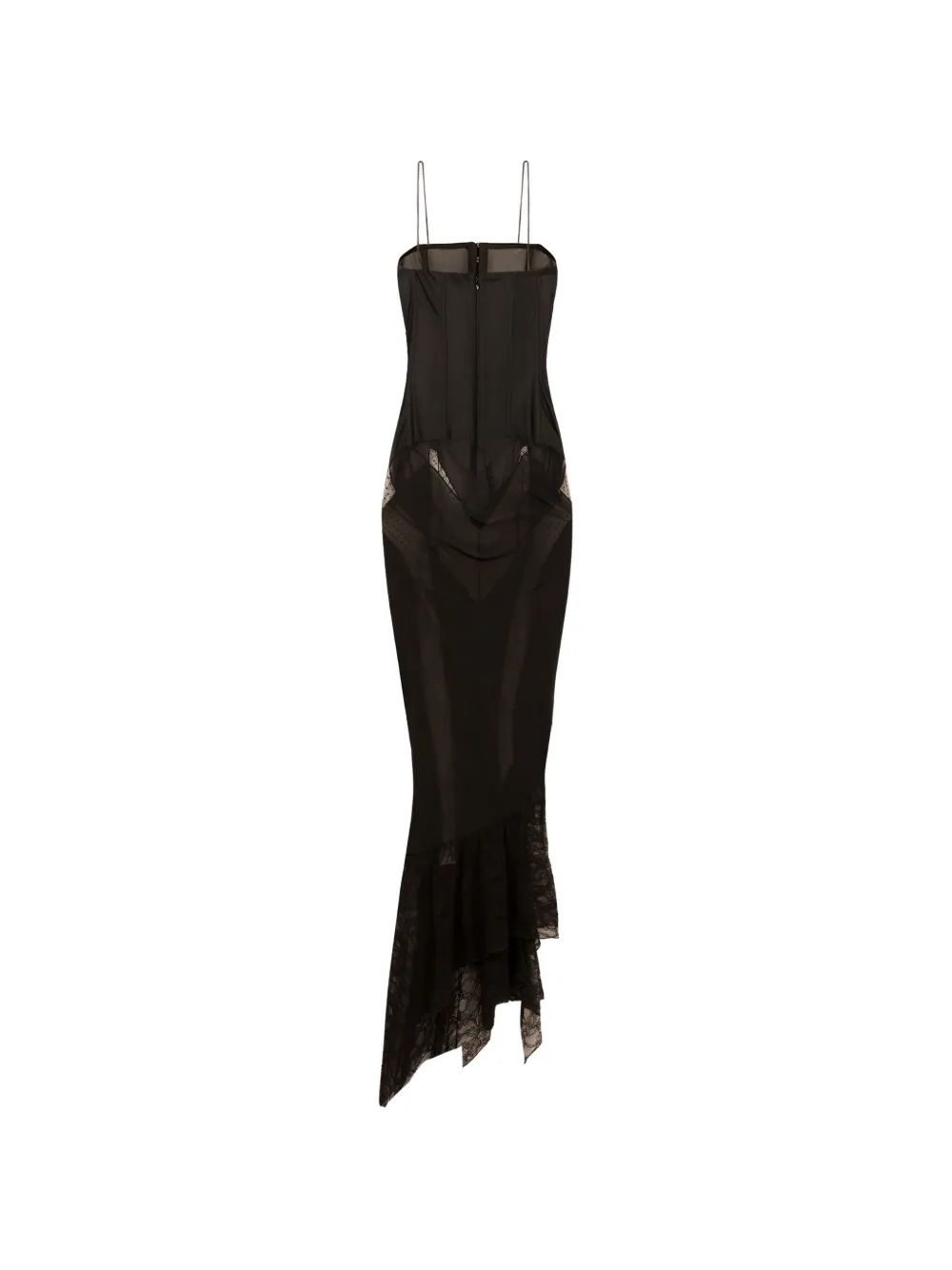 Dolce & Gabbana lace strapless maxi dress - Nero