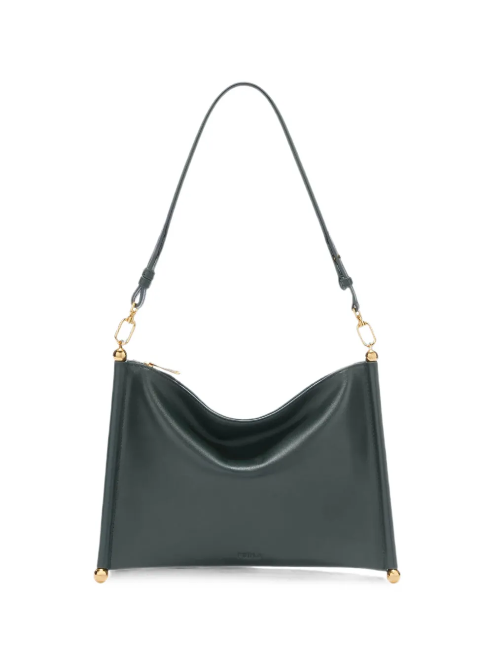Furla Sfera Soft leren schoudertas Groen