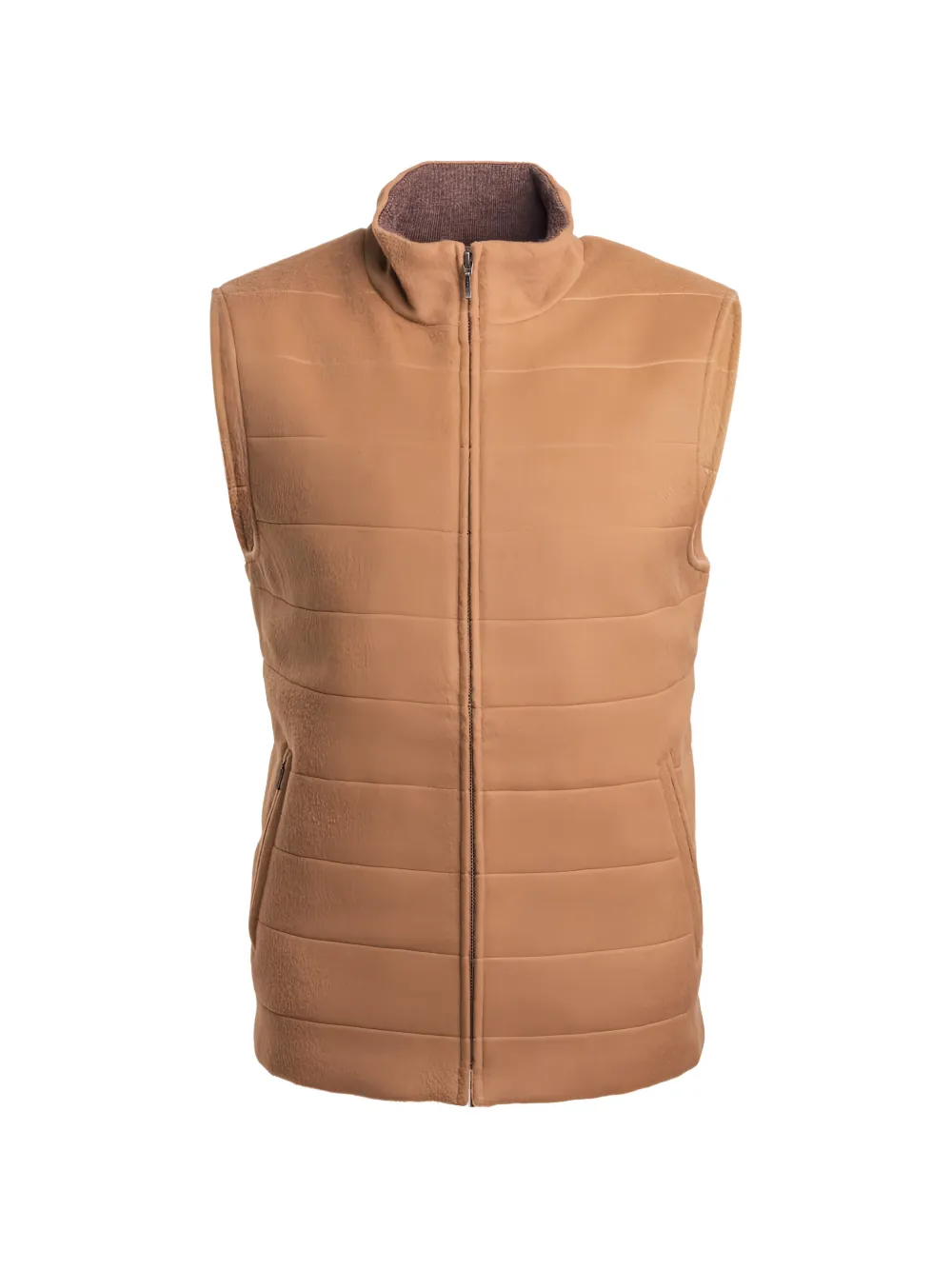 FIORE DI NAPOLI zip-front gilet - Neutrals