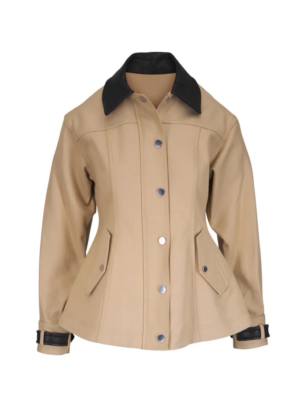 Veronica Beard peplum collared jacket - Nude