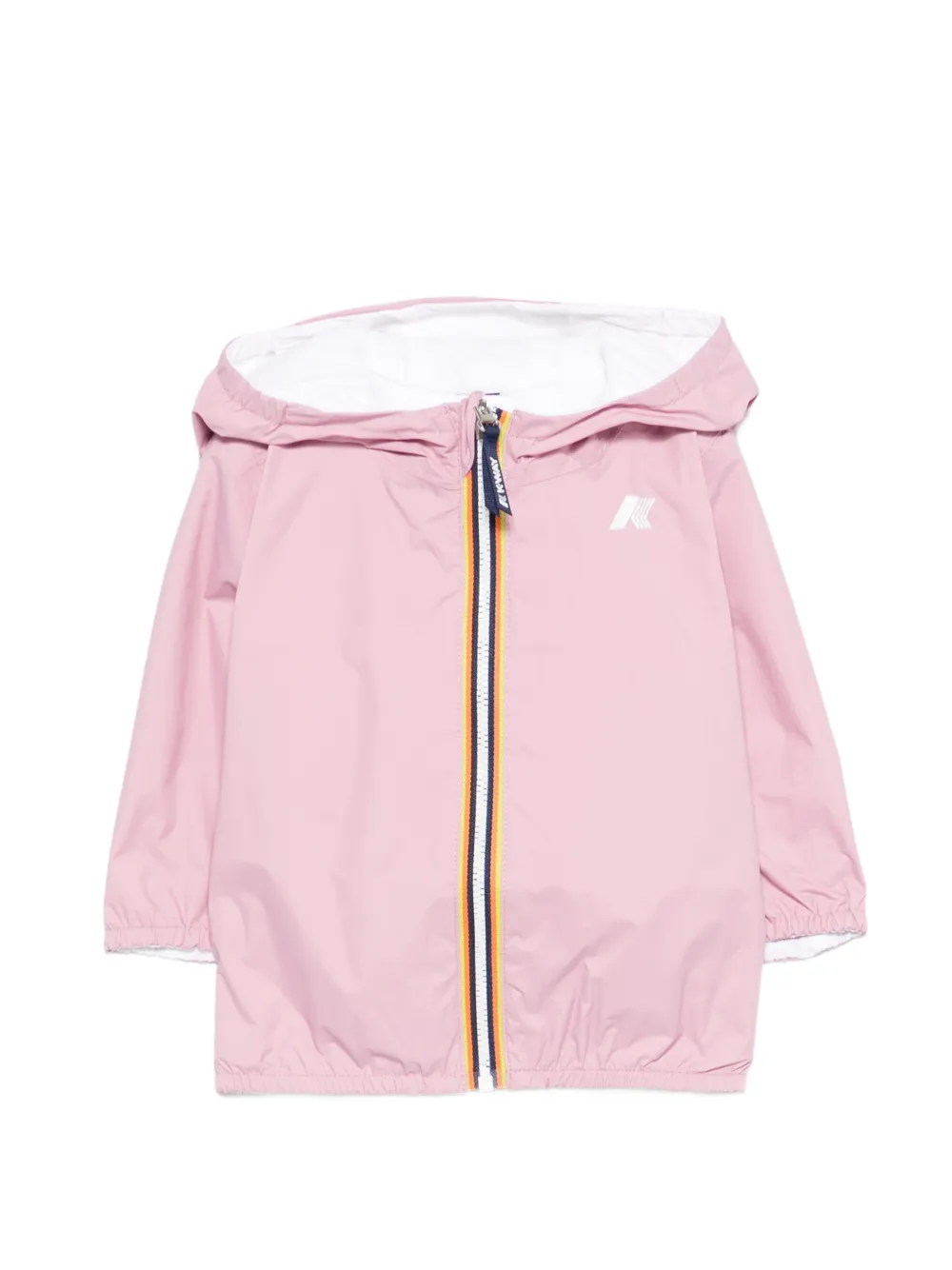 K Way Kids zip-up hooded jacket - Rosa