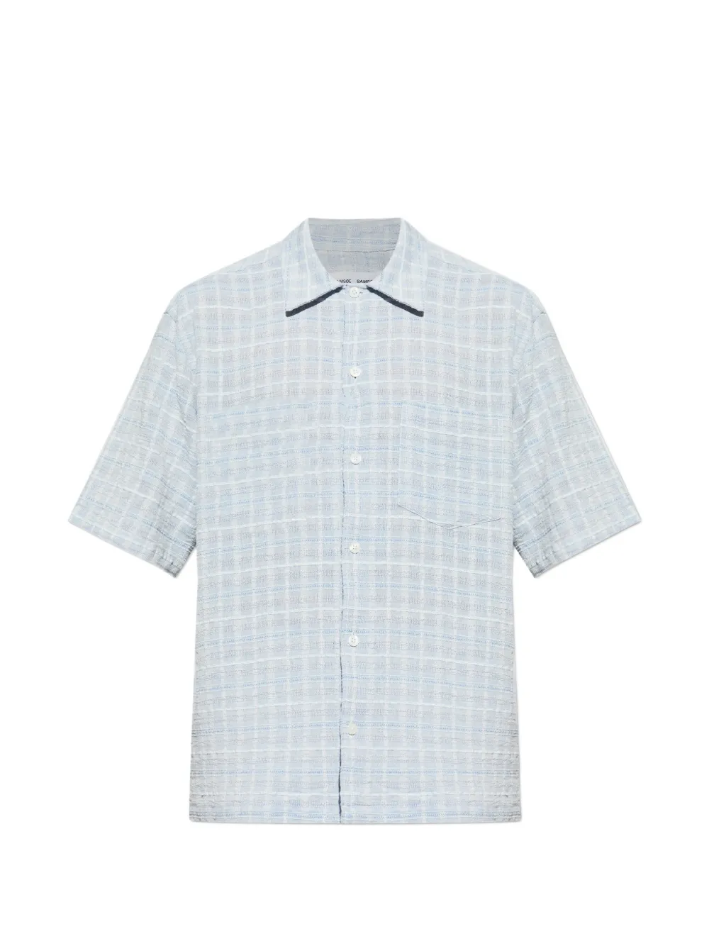 SAMSOE SAMSOE checked-pattern chest-pocket shirt - Blu