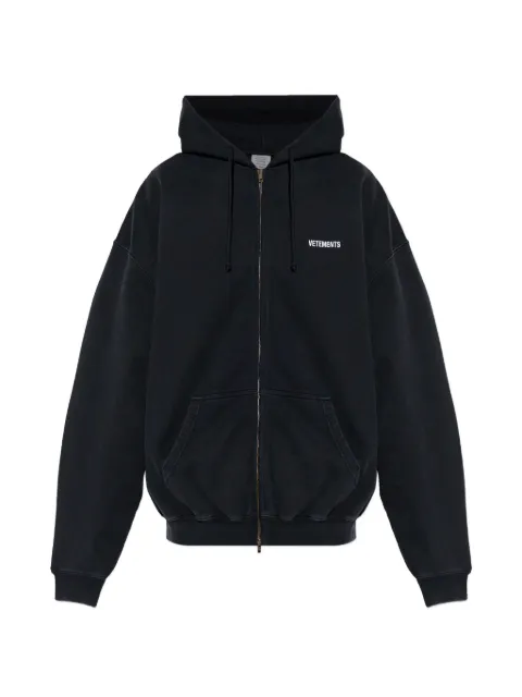 VETEMENTS long-detail zip-fastening hoodie
