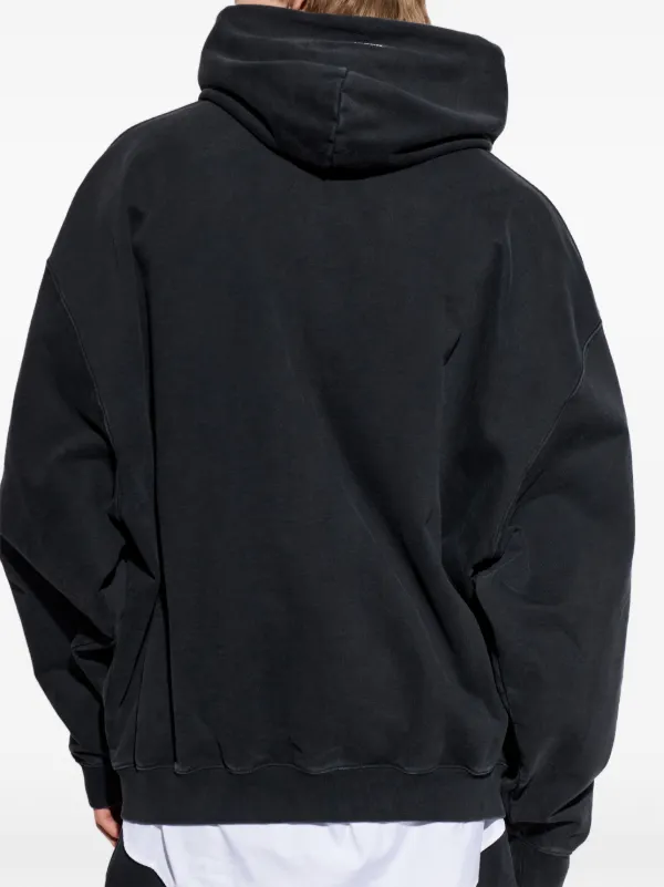 VETEMENTS long-detail zip-fastening Hoodie | Black | FARFETCH