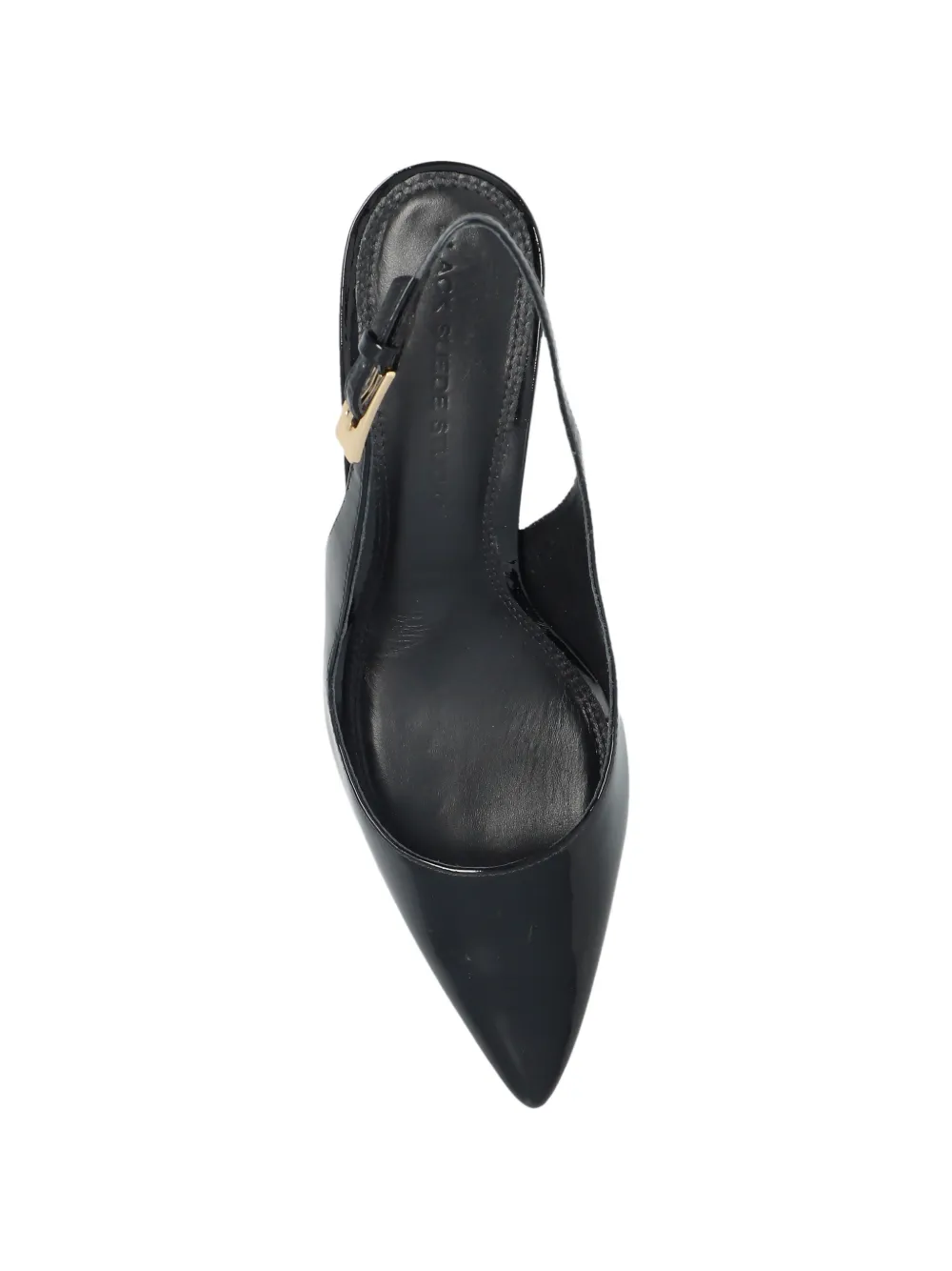 BLACK SUEDE STUDIO Branca slingback pumps met puntige neus Zwart