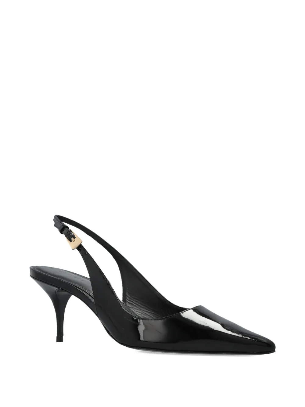 BLACK SUEDE STUDIO Branca slingback pumps met puntige neus Zwart