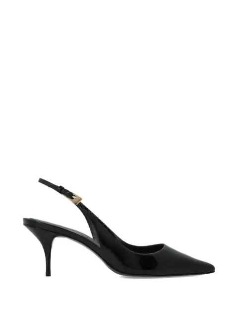 BLACK SUEDE STUDIO Branca point-toe slingback pumps