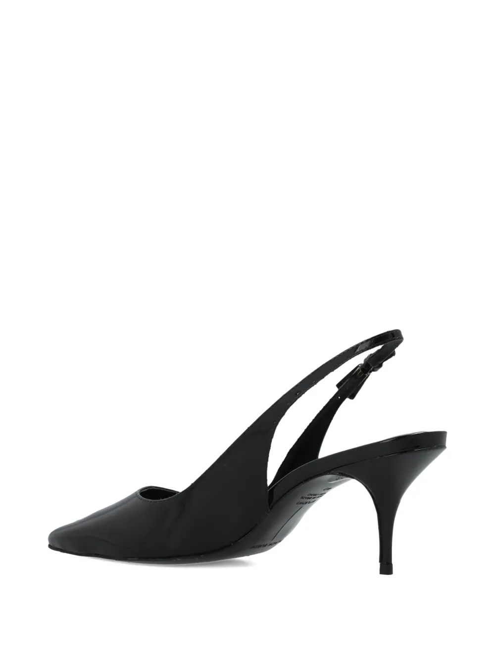BLACK SUEDE STUDIO Branca slingback pumps met puntige neus Zwart