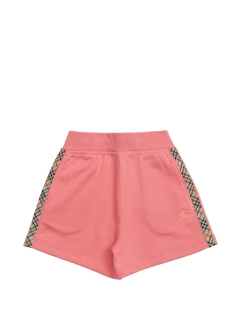 Burberry Kids check-trim logo-detail shorts