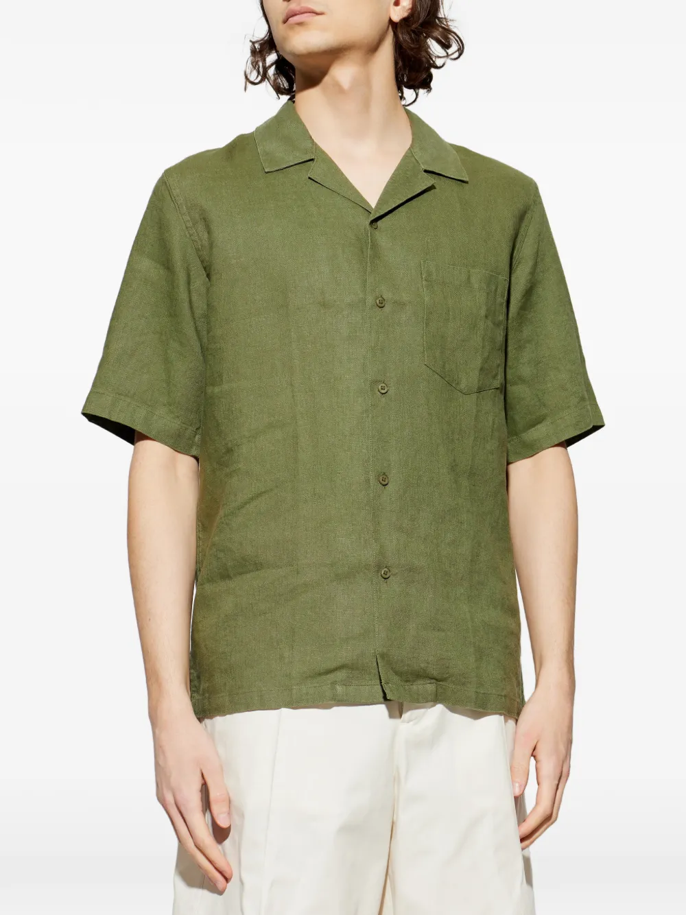  Samsoe Samsoe Chest-pocket Short-sleeve Shirt - Green 