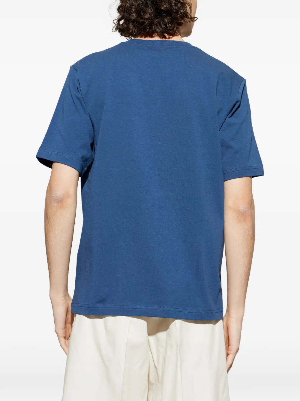 SAMSOE Saotto T-shirt met borduurwerk Blauw