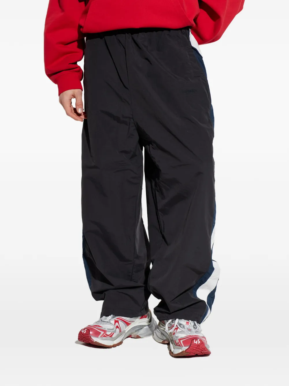 VETEMENTS Trainingsbroek met zijstreep Zwart