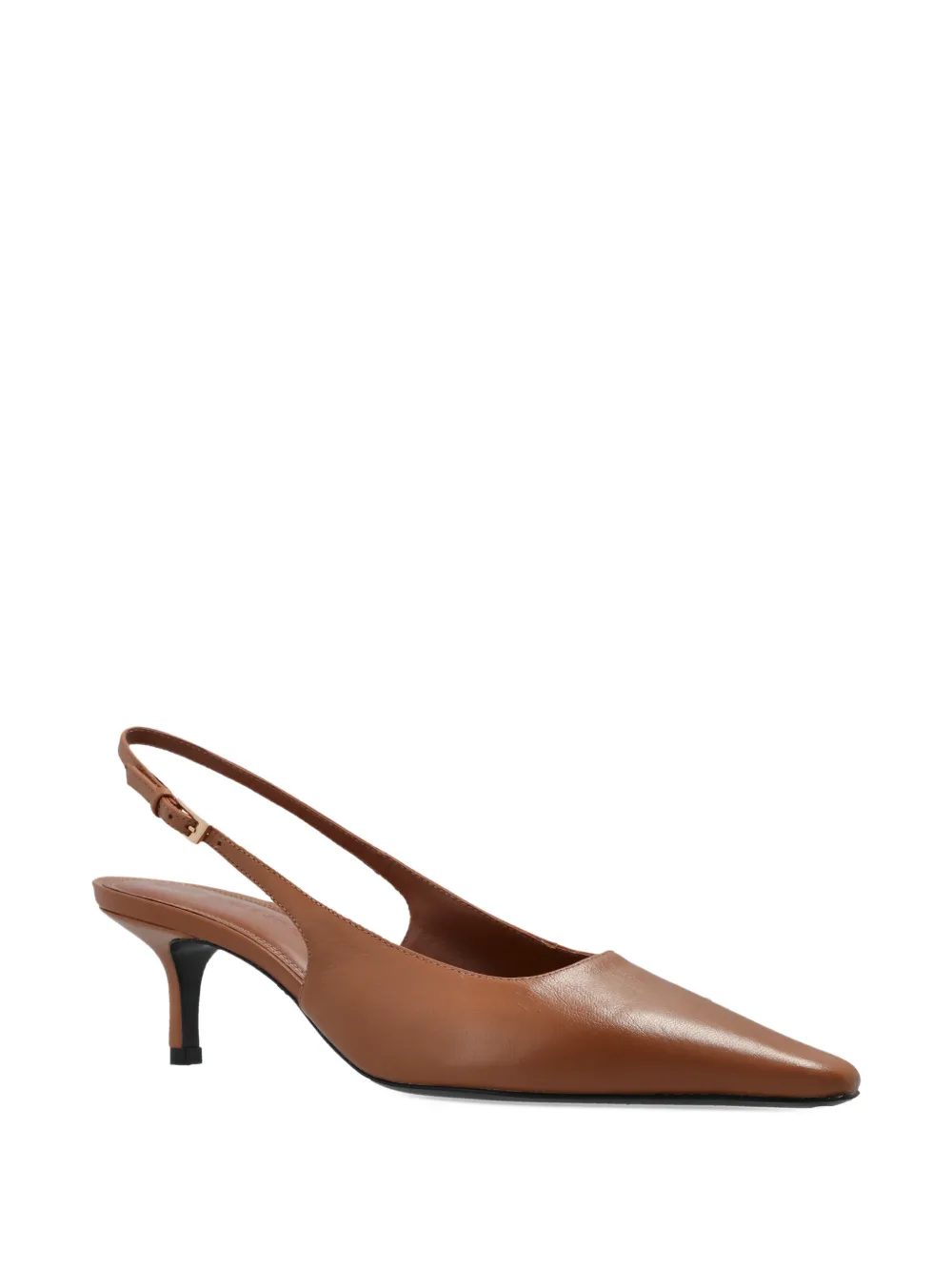 BLACK SUEDE STUDIO Lainey leren pumps met hak Bruin