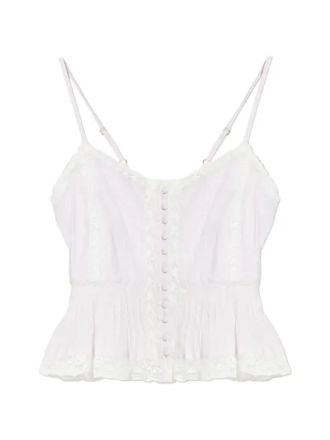 LoveShackFancy 레이스 버튼 탑