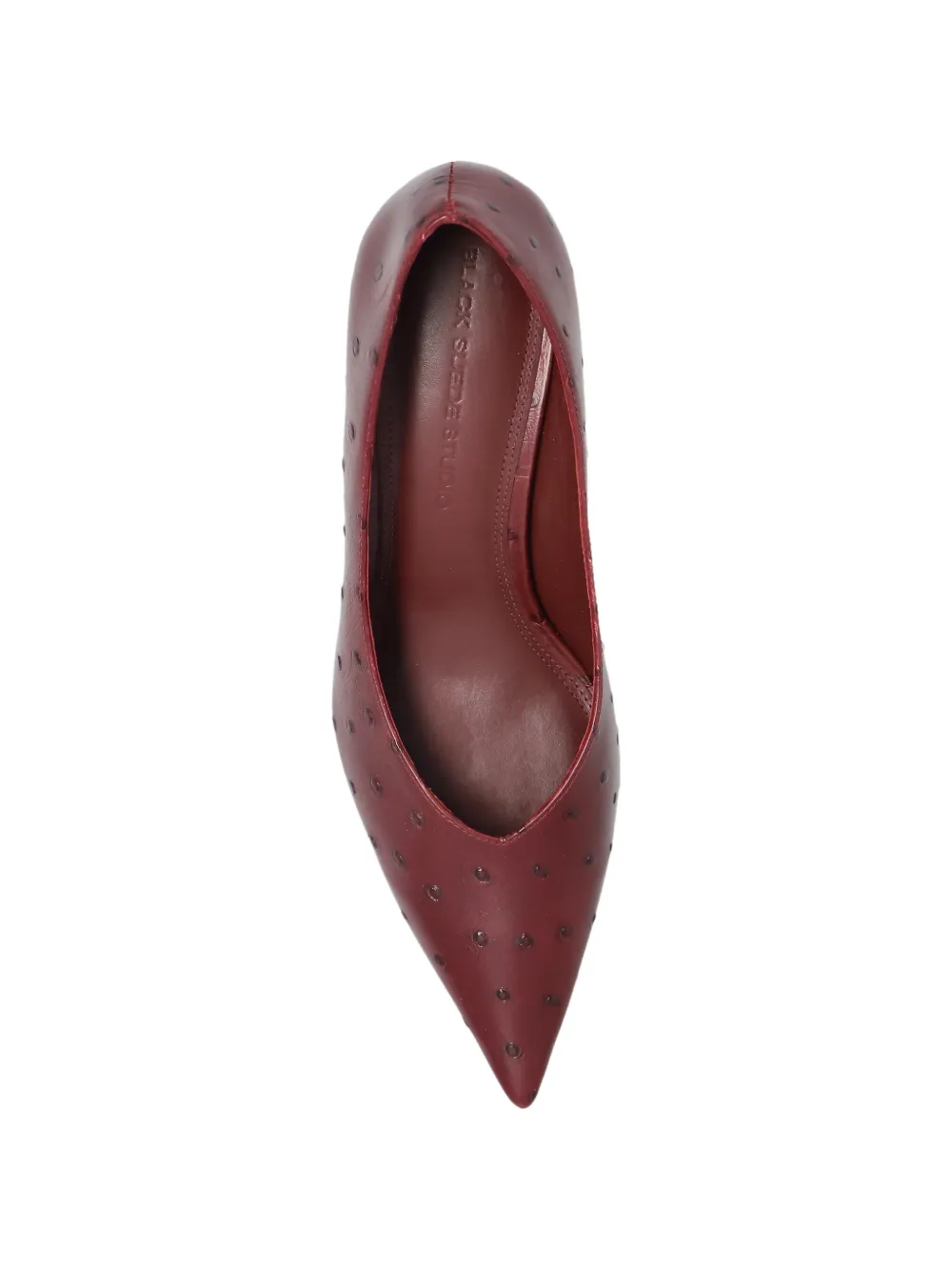 BLACK SUEDE STUDIO Briar leren pumps met puntige neus Rood