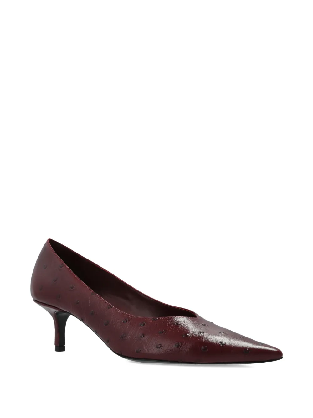 BLACK SUEDE STUDIO Briar leren pumps met puntige neus Rood