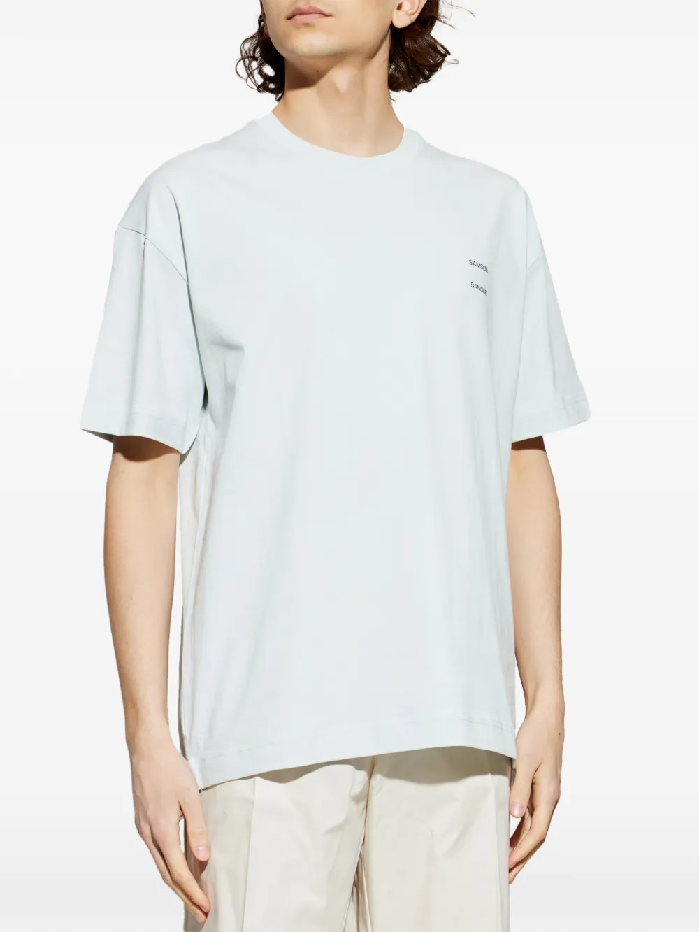  Samsoe Samsoe Joel Logo T-shirt - Blue 