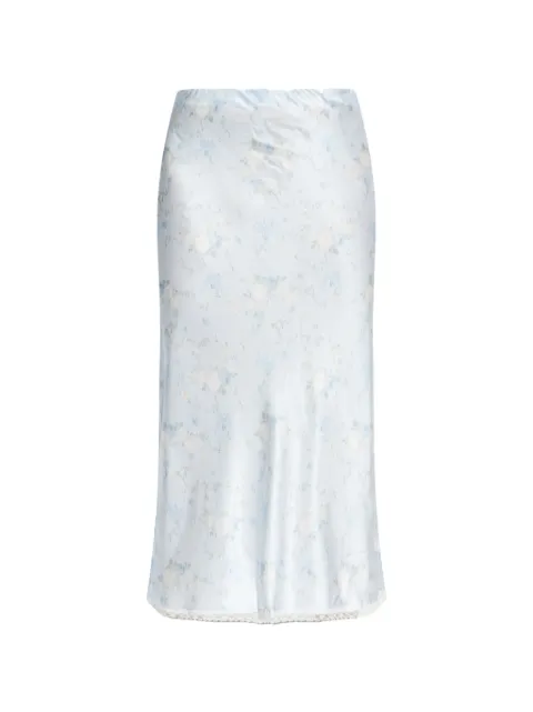 LoveShackFancy Kalo floral-print lace maxi skirt