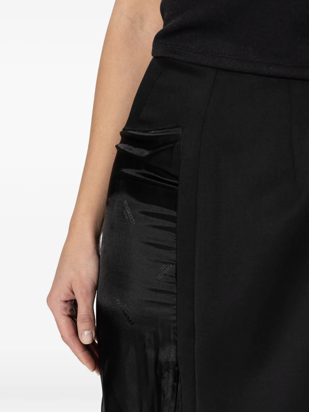 VETEMENTS Asymmetrische rok met gedrapeerd vlak Zwart