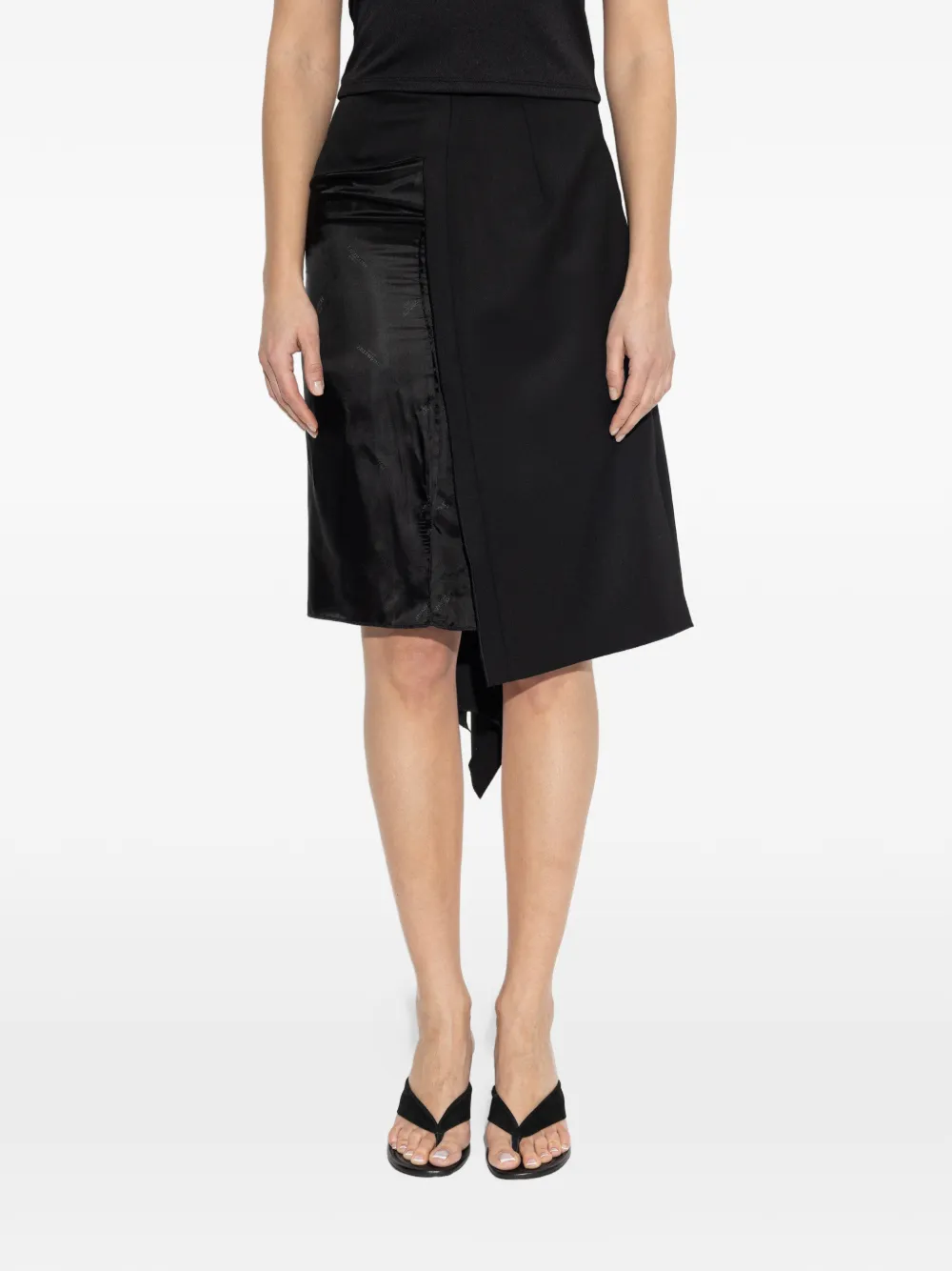  Vetements Asymmetric Drape-panel Skirt - Black 