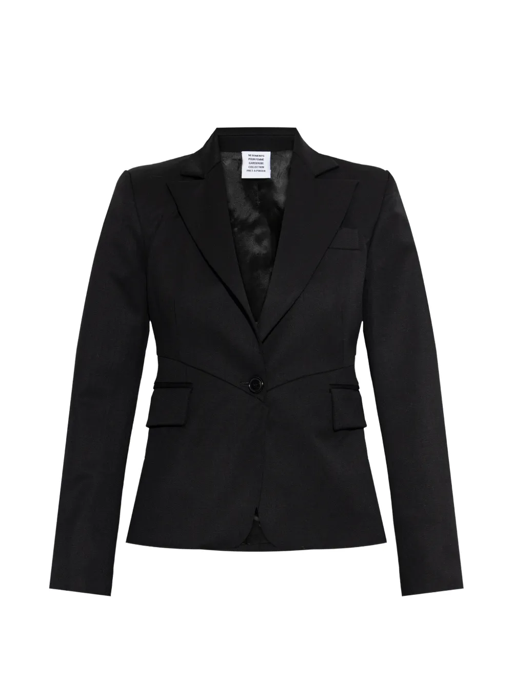 VETEMENTS button wool blazer - Nero