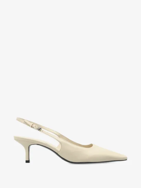 BLACK SUEDE STUDIO Lainey slingback heeled pumps 