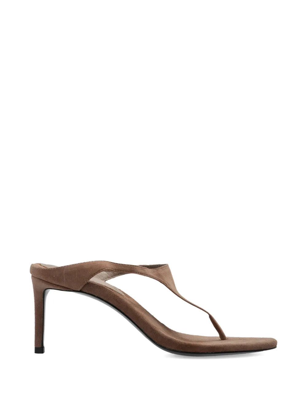 BLACK SUEDE STUDIO Laurel leather heeled sandals - Marrone
