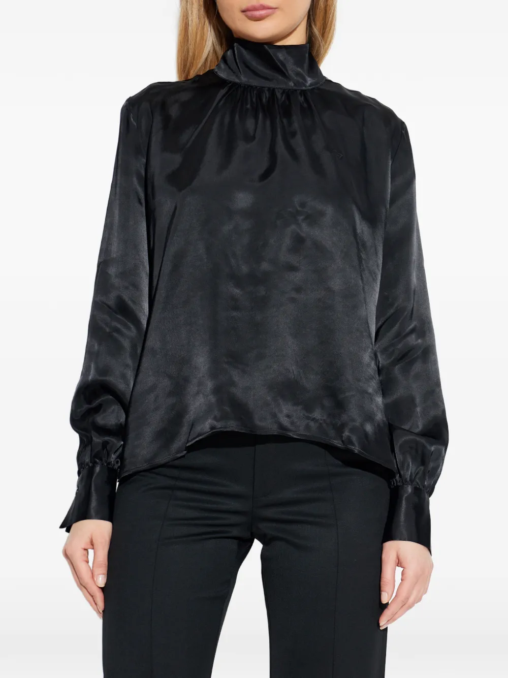  Vetements Open-back Turtleneck Top - Black 
