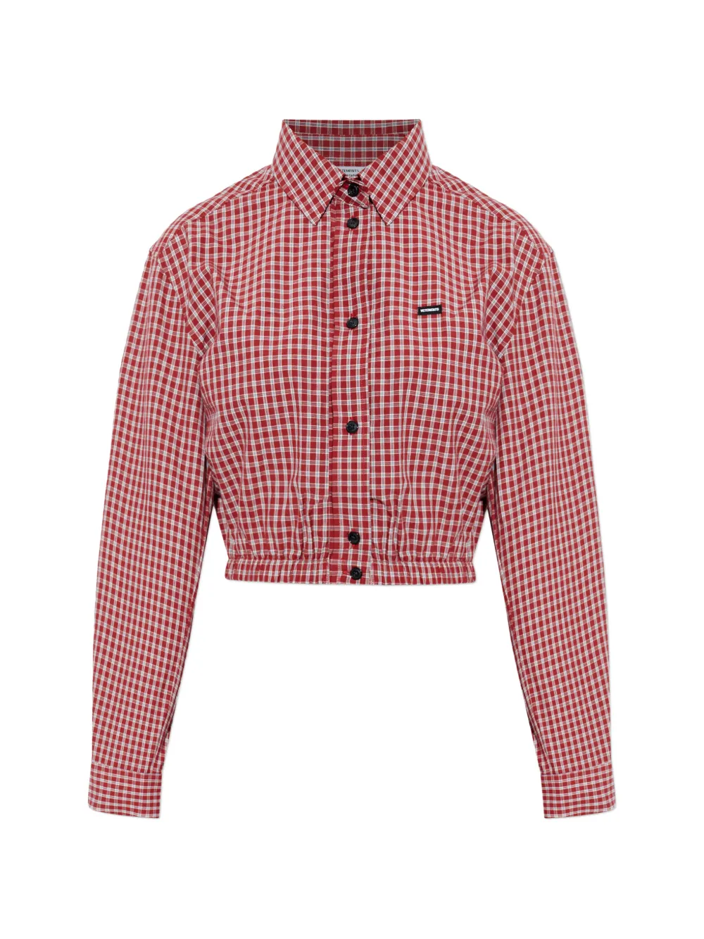 VETEMENTS checked cropped top - Rosso