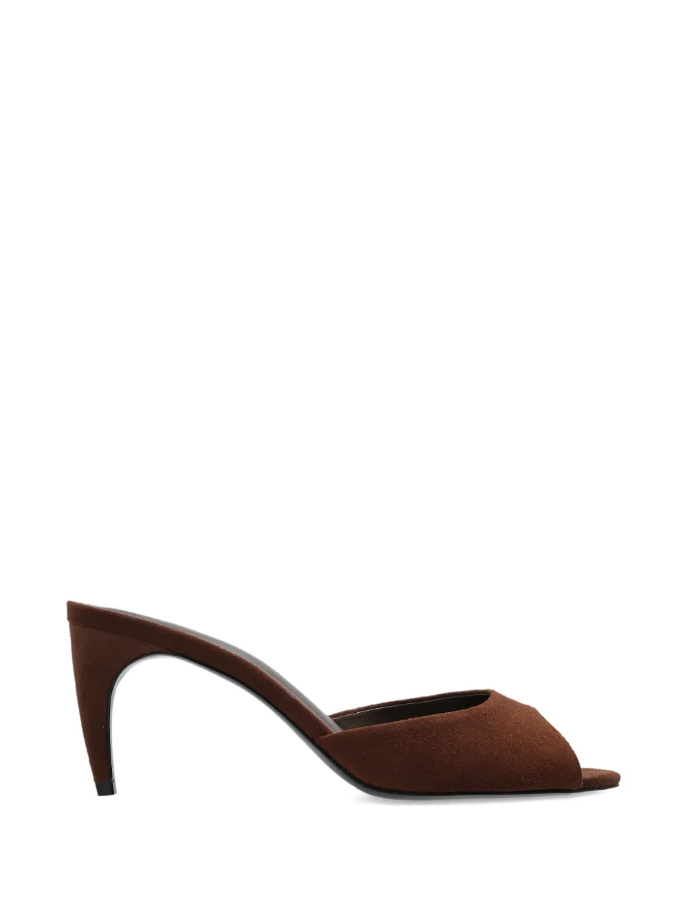 BLACK SUEDE STUDIO Jazz curved-heel heeled sandals - Marrone