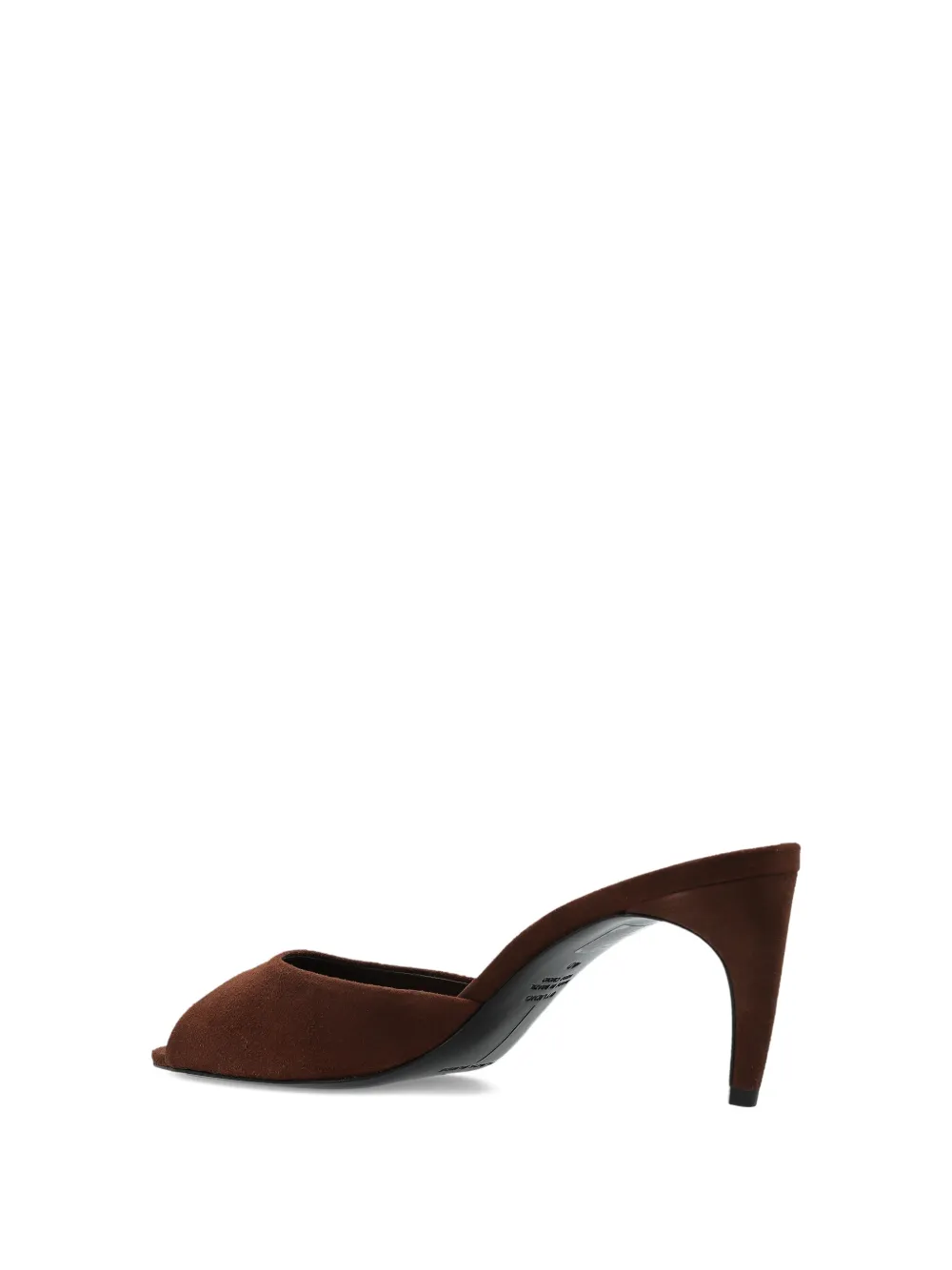  Black Suede Studio Jazz Curved-heel Heeled Sandals - Brown 