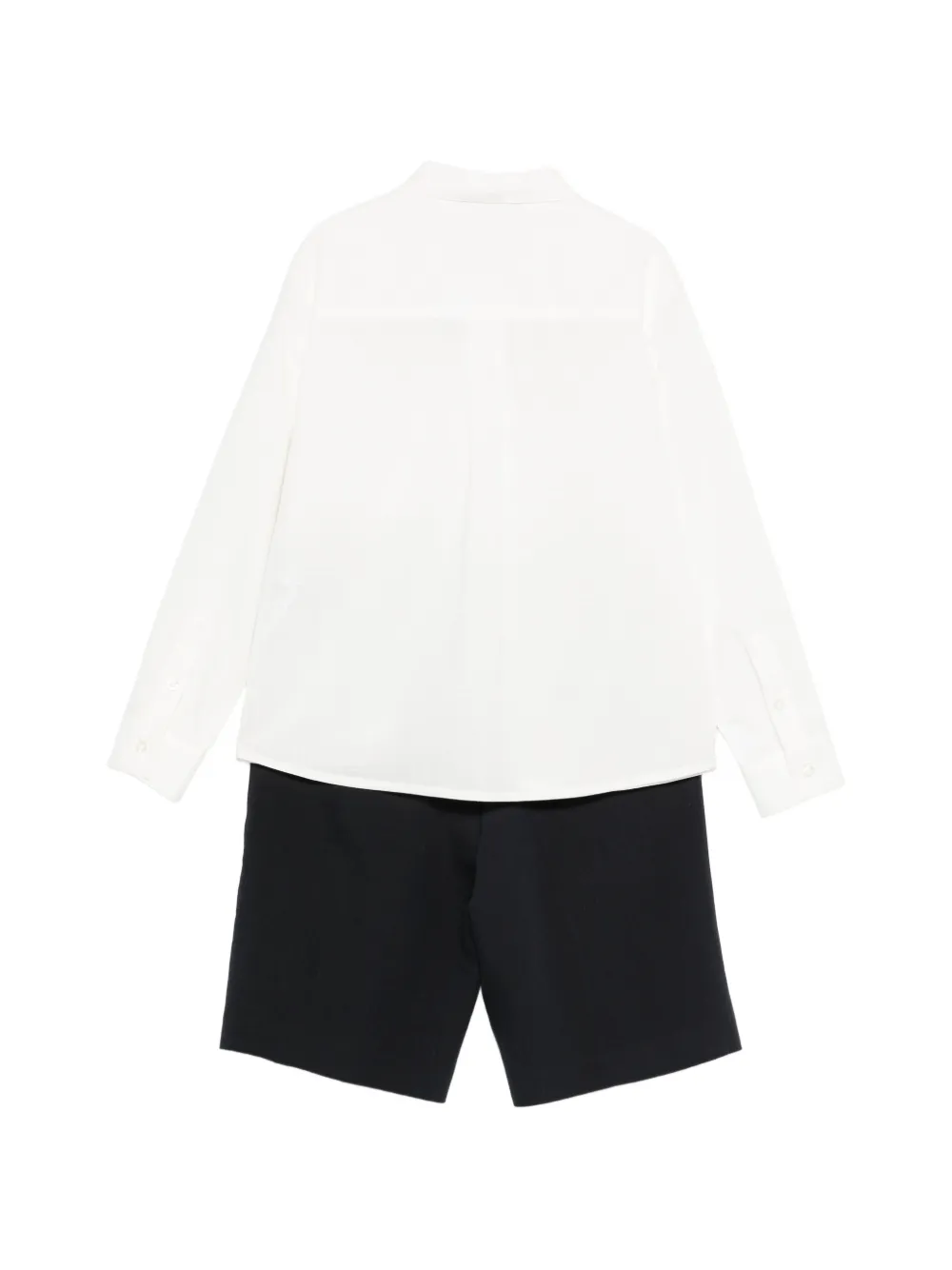 Emporio Armani Kids Shortsset met knoopsluiting Wit