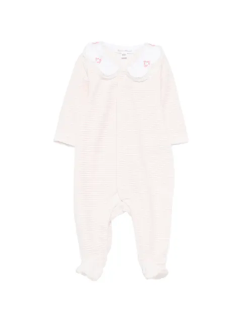 Tartine Et Chocolat striped-pattern flower-detail romper