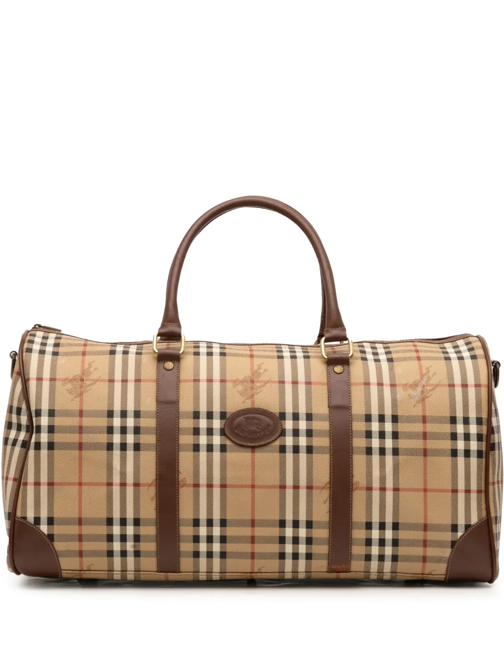 Burberry Pre-Owned 20th Century Haymarket Check Coated Canvas travel bag - Marrone